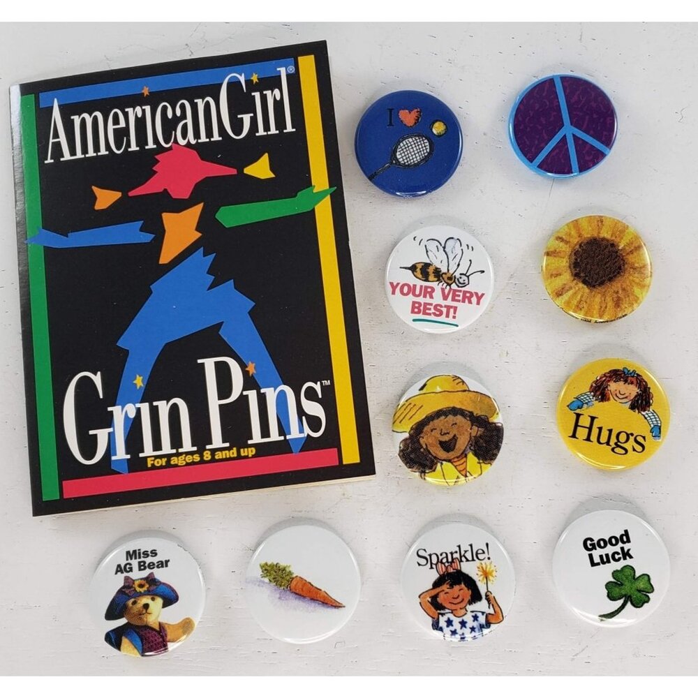 American Girl Grin Pins Set of 10 Pleasant Company